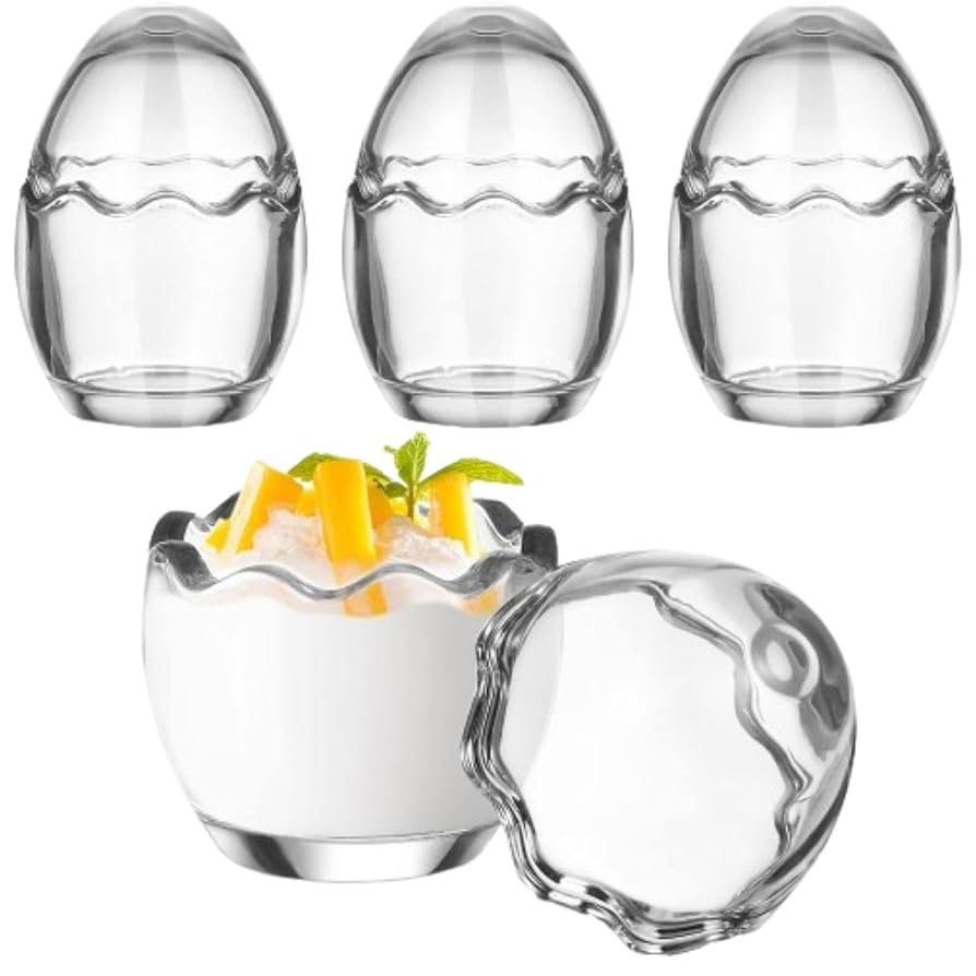 Amazon | プリンカップ デザートカップ 耐熱ガラス 蓋付き